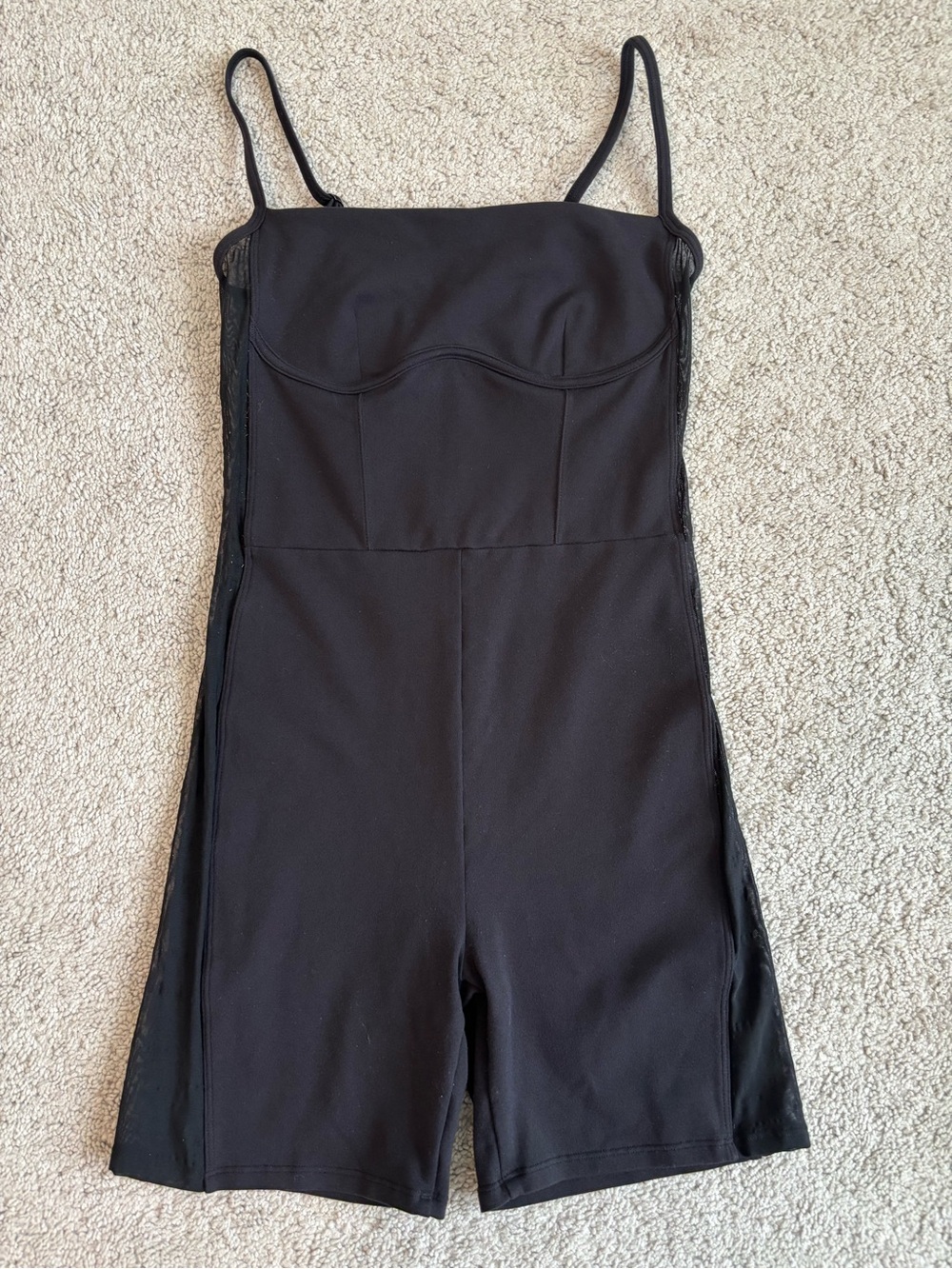 ALO Yoga Airbrush Mesh Everlasting Onesie, Black, Small